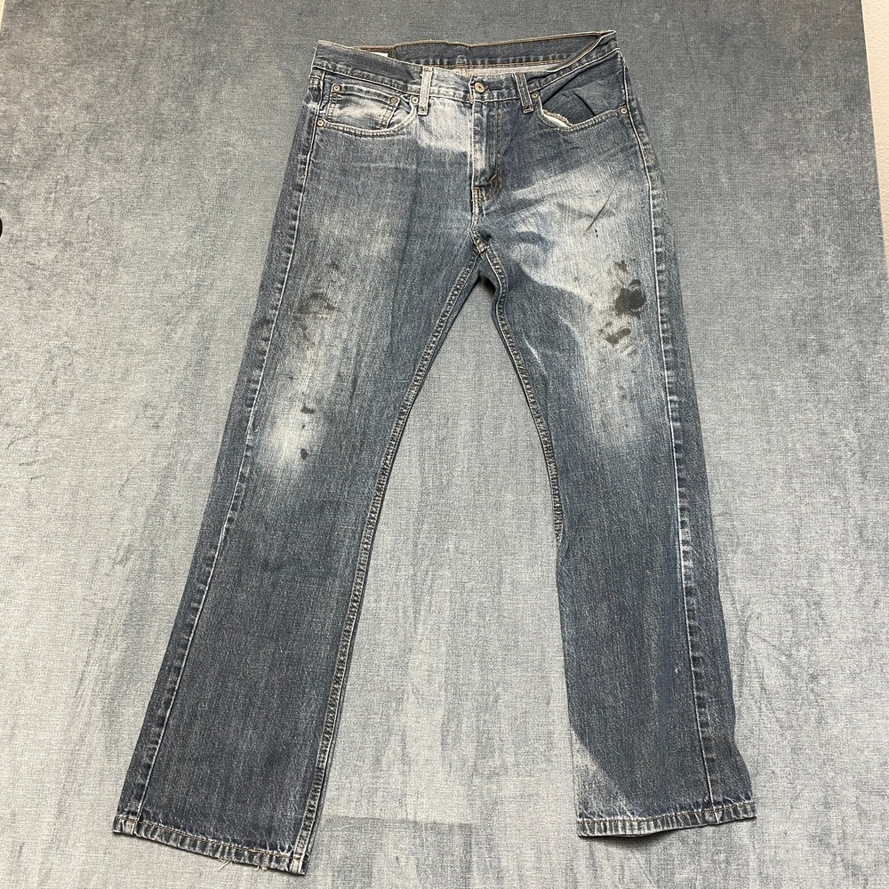 Levi's 327 Jeans Mens 33x32 Gray Denim Everyday Wear Medium Wash Straight Leg